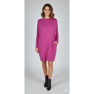 Anthropologie Daily Practice Bubblegum Pink Jersey Dress Oversized Womens Large